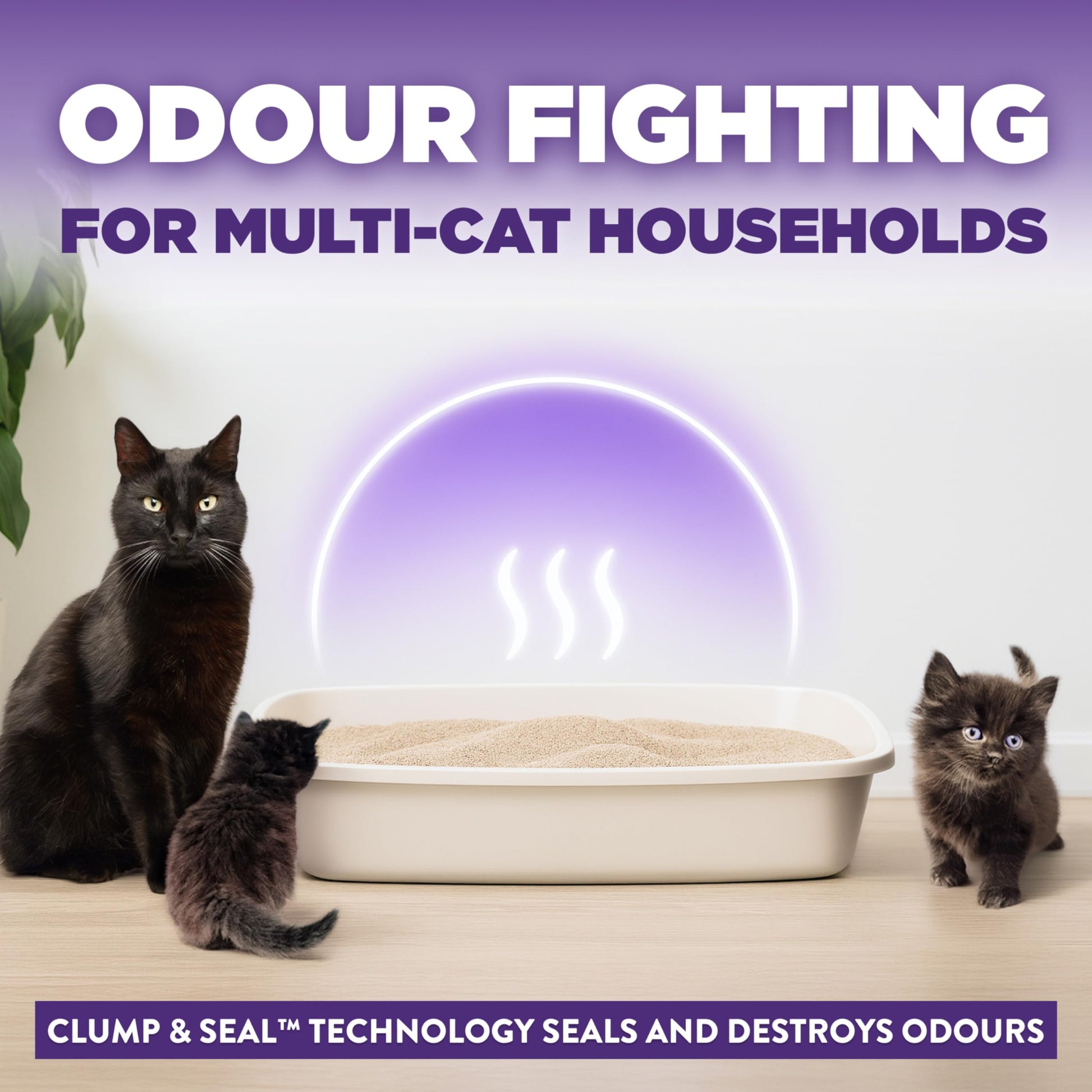 Arm & Hammer Slide Clumping Cat Litter, Multi-Cat Clay, Effortless Clean, 7-Day Odour Control, Dust-Free, Low-Tracking, Rock-Hard Clumps, Baking Soda Power, 12.7 kg