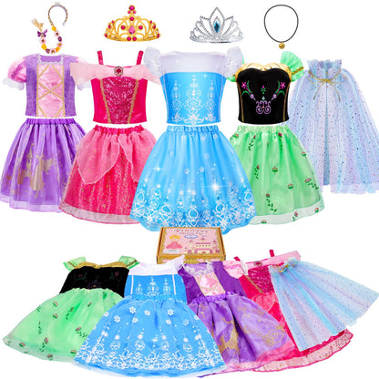 Meland Princess Dress Up for Girls 3-8, Kids Costume with Cape & Toy 🍁 All In One Marketplace Canada
