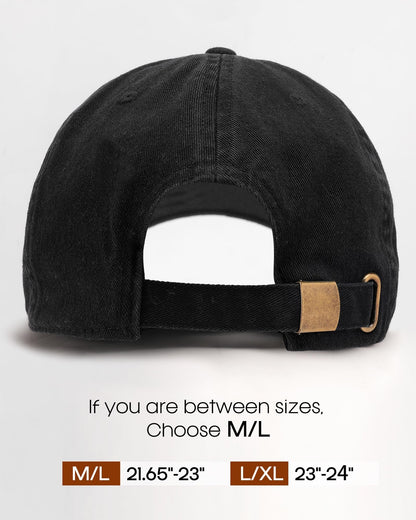 FURTALK Cotton Low Profile Baseball Cap Hat for Men Women Adjustable Dad Hat Four Seasons Classic Black