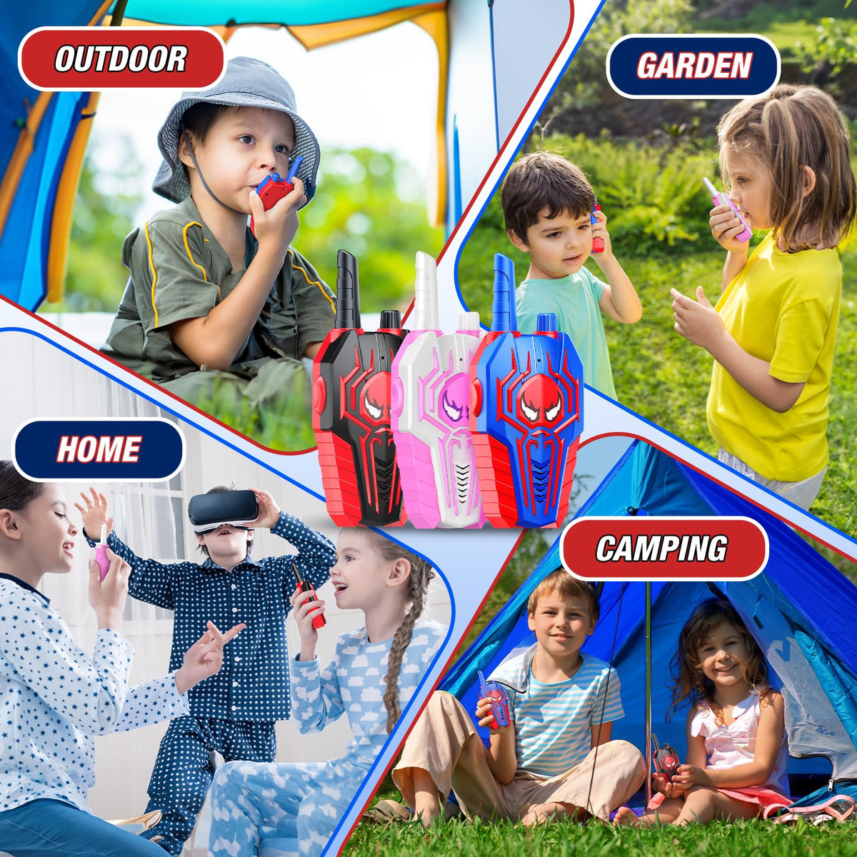 Walkie Talkies for Kids 3 Pack, Exssary Toys for 3 4 5 6 Year Old Boys Kids Walkie Talkie Amazing Christmas Birthday Gifts for Boy Girl Age 3-5 6-8 Camping Backyard Outdoor Toys 🍁 All In One Marketplace Canada