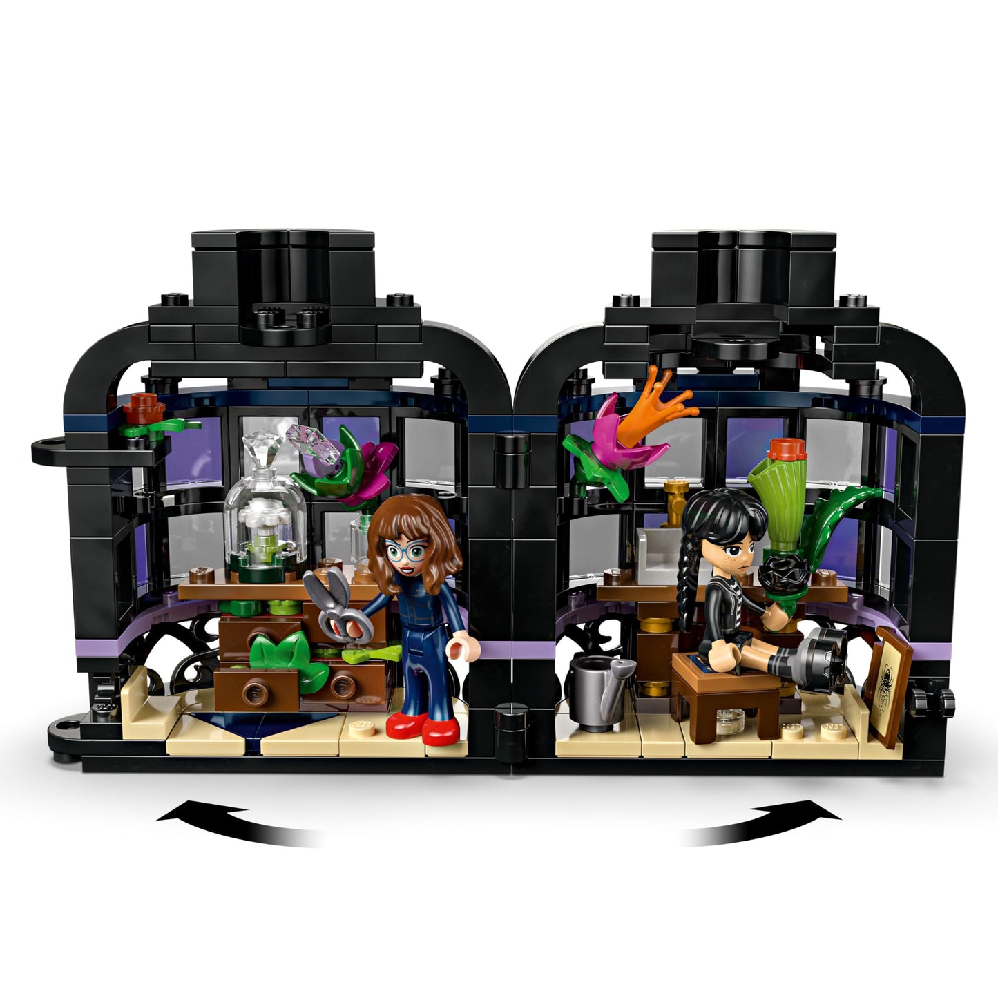 LEGO Wednesday Black Dahlia Flower Building Toy - Pretend Play Set for Girls & Boys, Ages 9+ - with Wednesday Addams & Professor Minidolls - Building Blocks for Kids - Gift Idea for Birthdays - 76784 LEGO