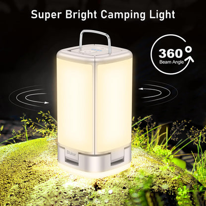 Blukar 116 LED Camping Lantern Rechargeable, 2000L Super Bright Camping Lights Lamp,7 Light Modes, 4800mAh Long Battery Life,90°Adjustable Outdoor Hanging Tent Accessories for Hiking Emergency Fishing