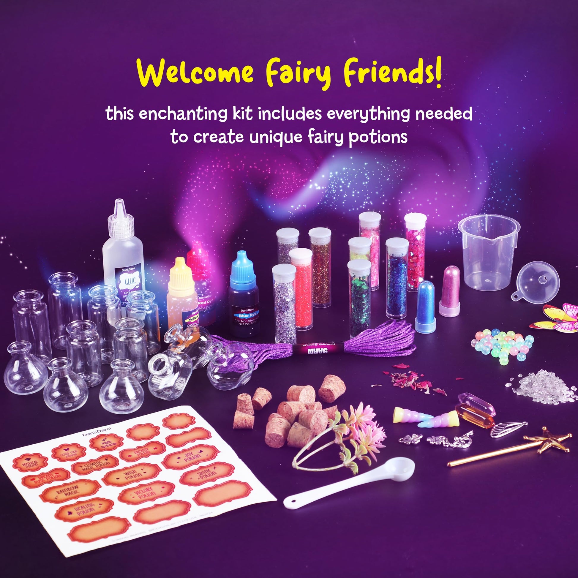 Dan&Darci Magic Fairy Potion Kit for Boys - Birthday Gifts for Girls - Gift Ideas for Girls Ages 6, 7, 8, 9, 10 - Toys 8-10, 7-8 - Arts & Crafts for Boys 6-8