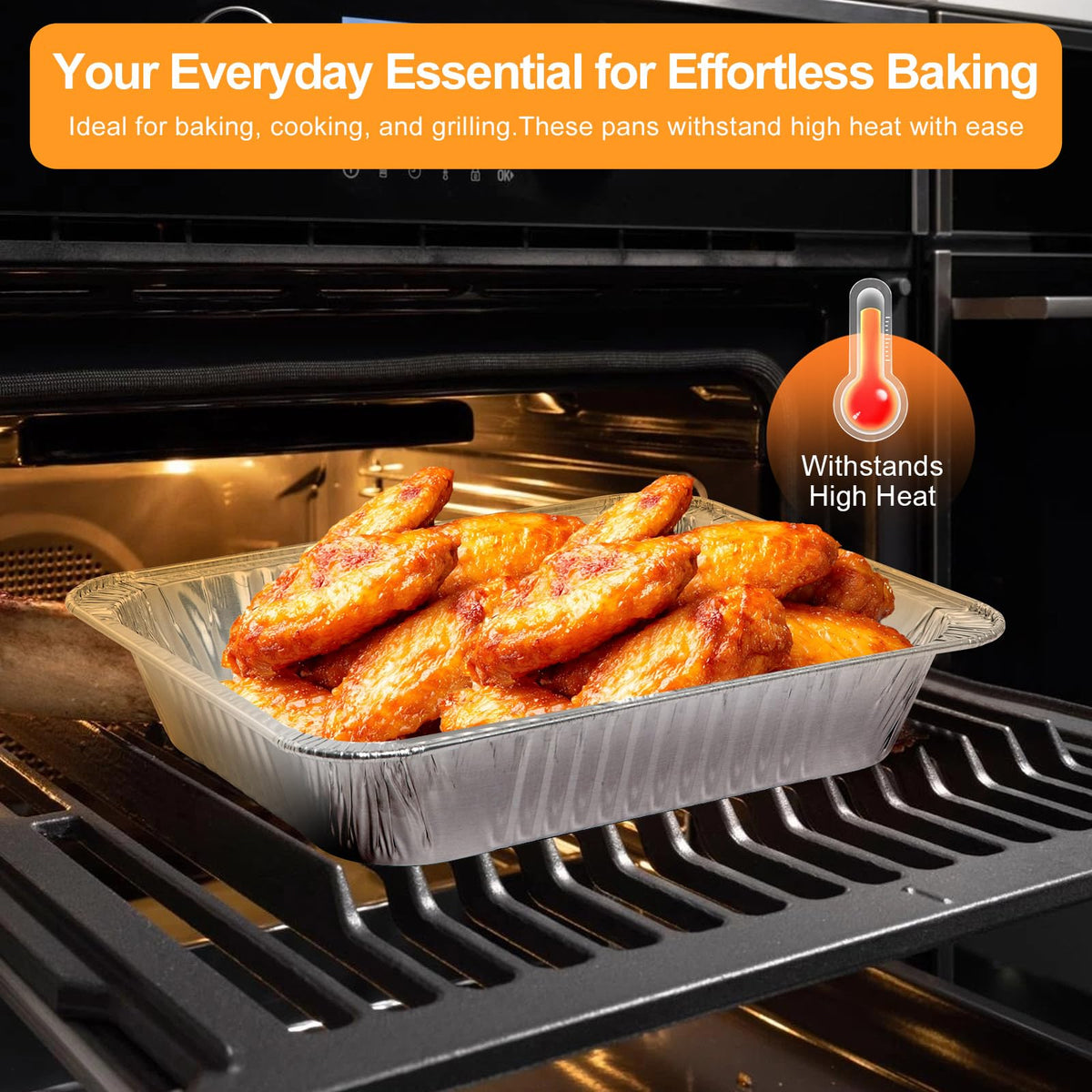 Notwoe 50pc Disposable Aluminum Pans With Lids, 7x5 Combo Set, Disposable Baking and Cake Pan. (50 Pack w/Lids) 🍁 All In One Marketplace Canada