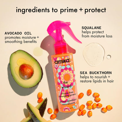 amika the wizard silicone-free detangling hair primer, 5oz - Available at All In One Marketplace Canada