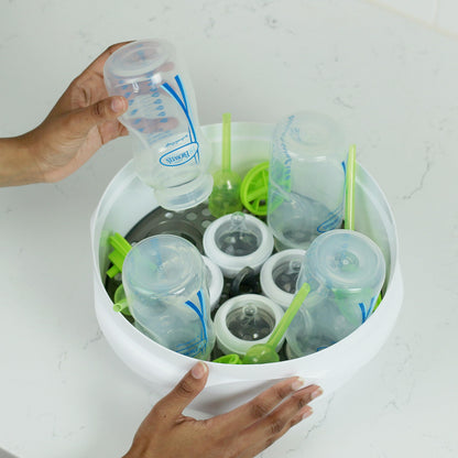 Dr. Brown's Microwave Steam - for Baby Bottles, Nipples, Bottle Parts, Pacifiers, Teethers and Breast Pump Parts Dr. Brown's