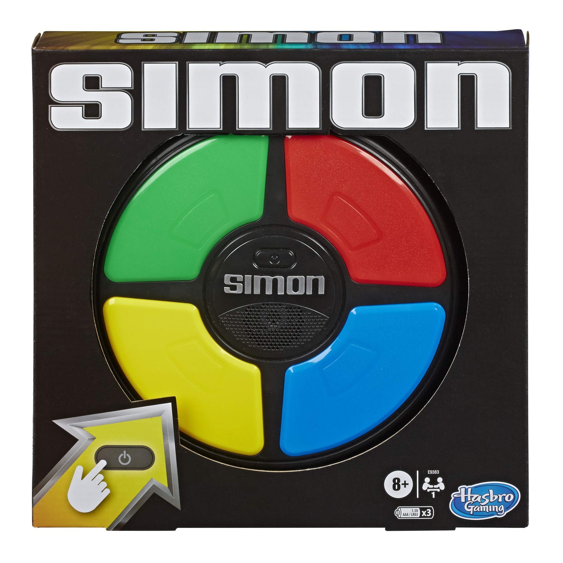 Hasbro Simon Game; Electronic Memory Game for Kids Ages 8 and Up; Handheld Game with Lights and Sounds; Classic Simon Gameplay (E93835L0) Hasbro Gaming