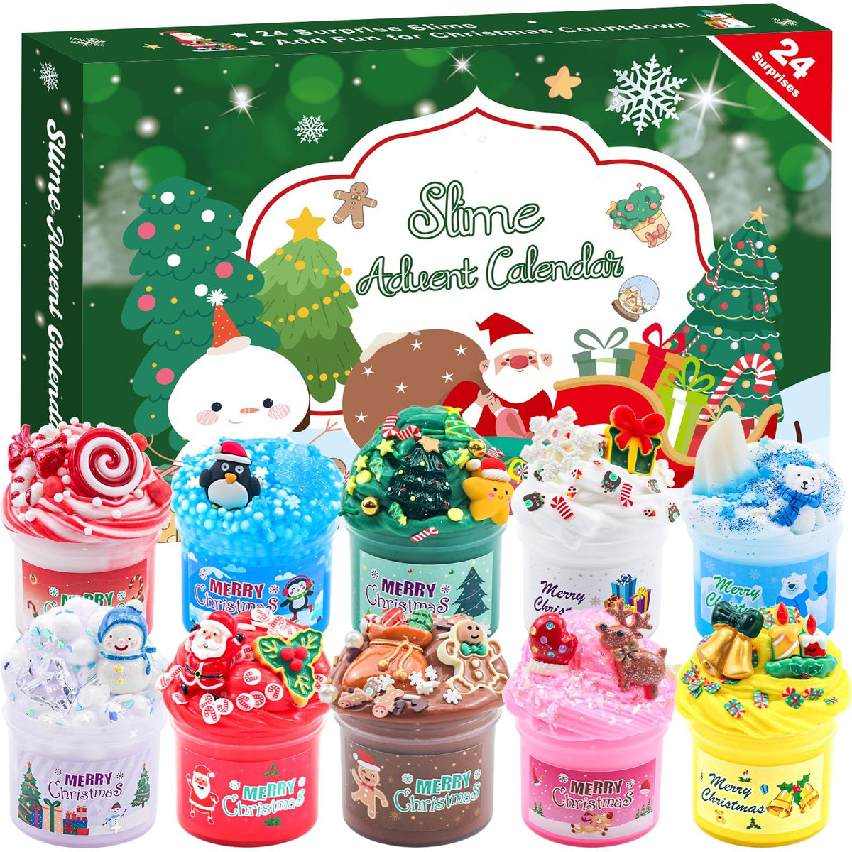 2026 Slime Advent Calendar, DIY Fluffy Slime Kit with 24 Surprise Gifts 🍁 All In One Marketplace Canada