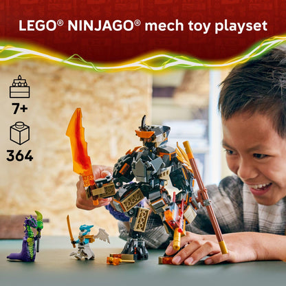 LEGO NINJAGO Cole’s Mission Mech & Dragon Zane Building Toy for Boys, Girls & Kids, Ages 7+ - Poseable Mech W/Cole, Acid Monster, & Zane Minifigures for Pretend Play - Gift Idea for Birthdays - 71854 LEGO