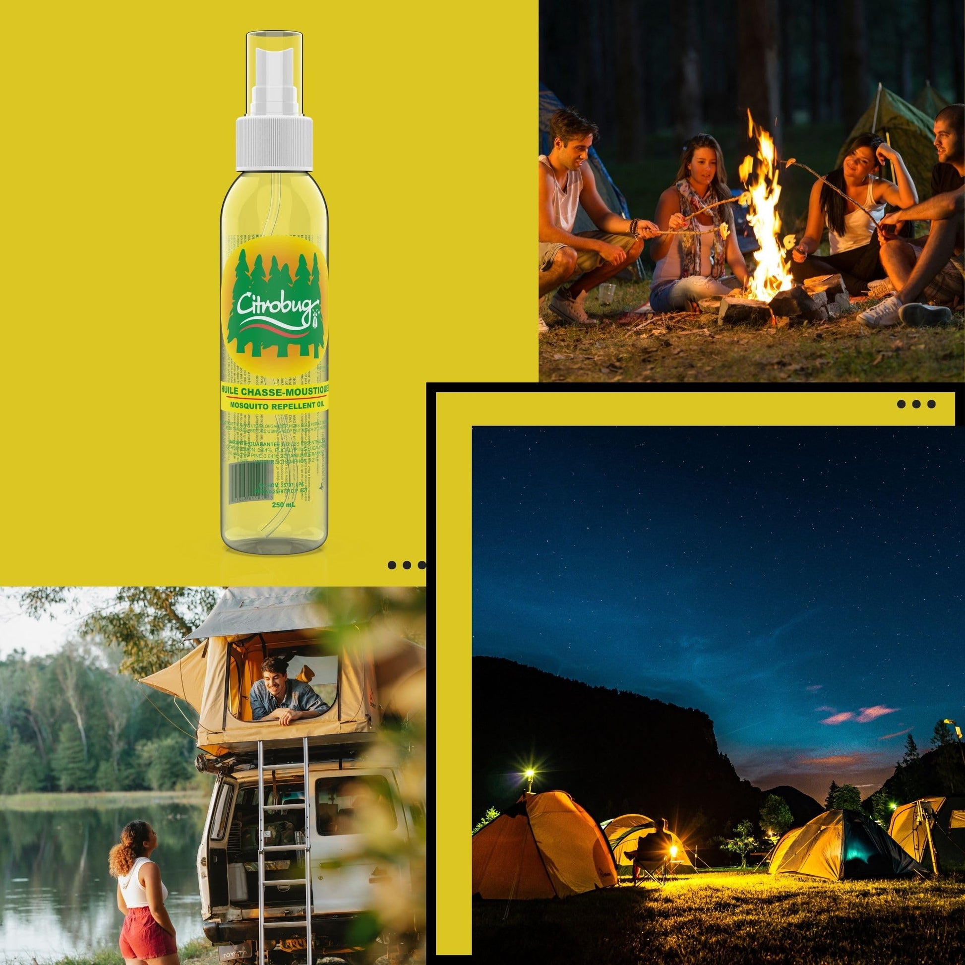 Citrobug All Natural Mosquito Repellent (250ml) Made with Essential Oils // Chasse-moustique à Base d'huiles essentielles, sans deet Citrobug