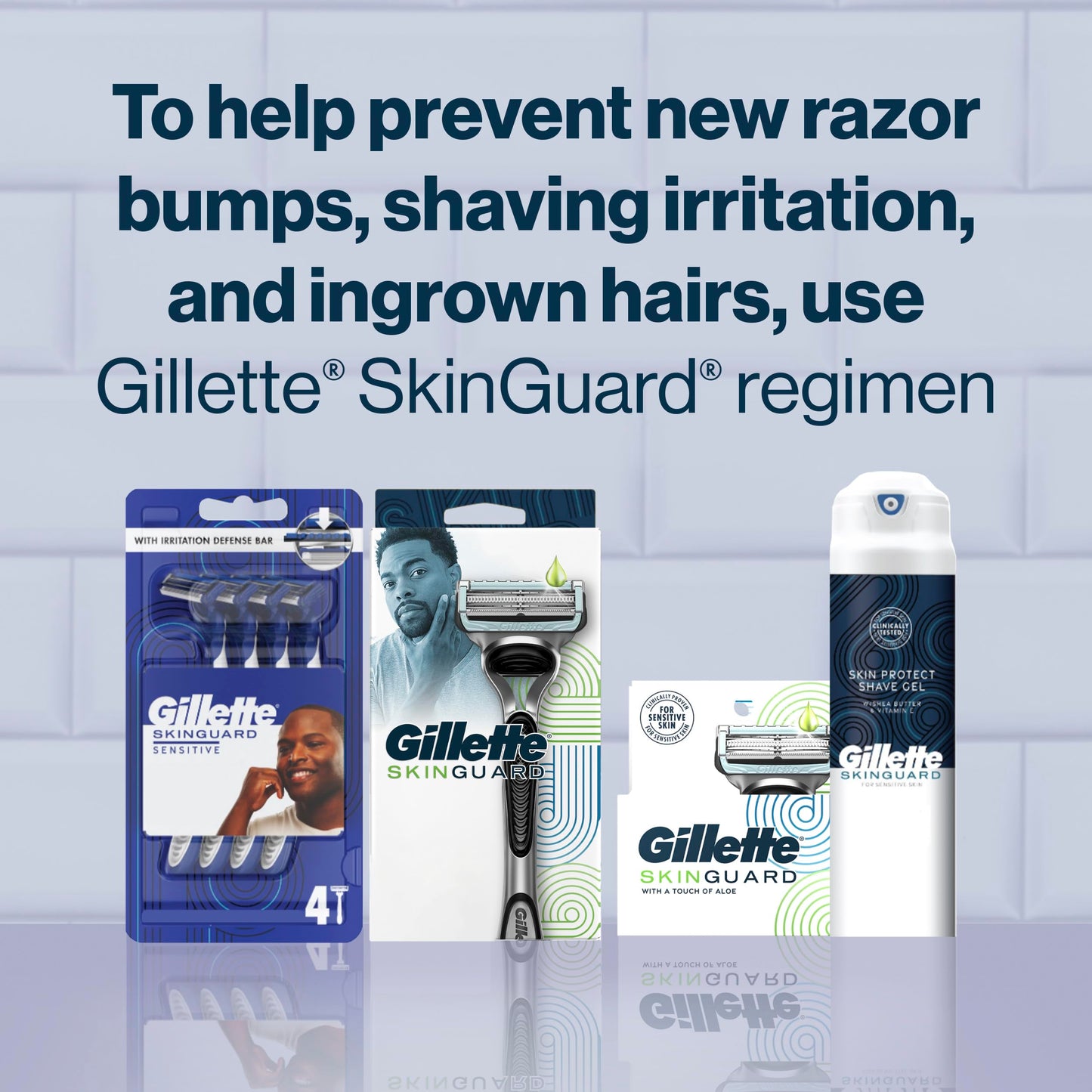 Gillette Skinguard Men's Razor Blade Refill, 8 Blade Refills - Available at All In One Marketplace Canada