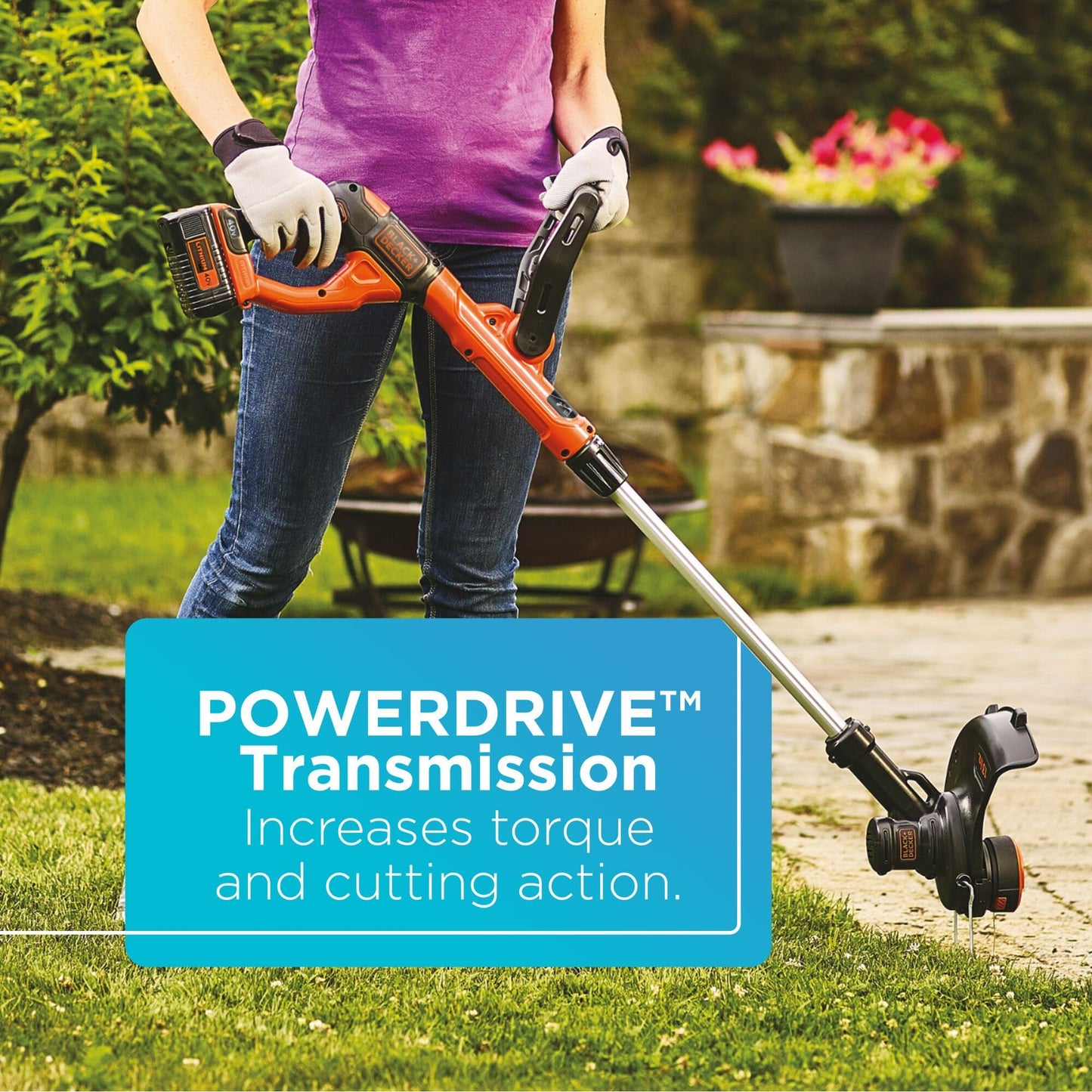 BLACK+DECKER 40V MAX String Trimmer and Edger Kit, Cordless, 13 inch, 2-in-1, Battery and Charger Included (LST140C) - Available at All In One Marketplace Canada