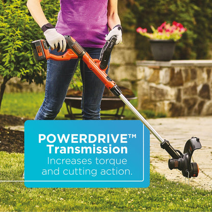BLACK+DECKER 40V MAX String Trimmer and Edger Kit, Cordless, 13 inch, 2-in-1, Battery and Charger Included (LST140C) - Available at All In One Marketplace Canada