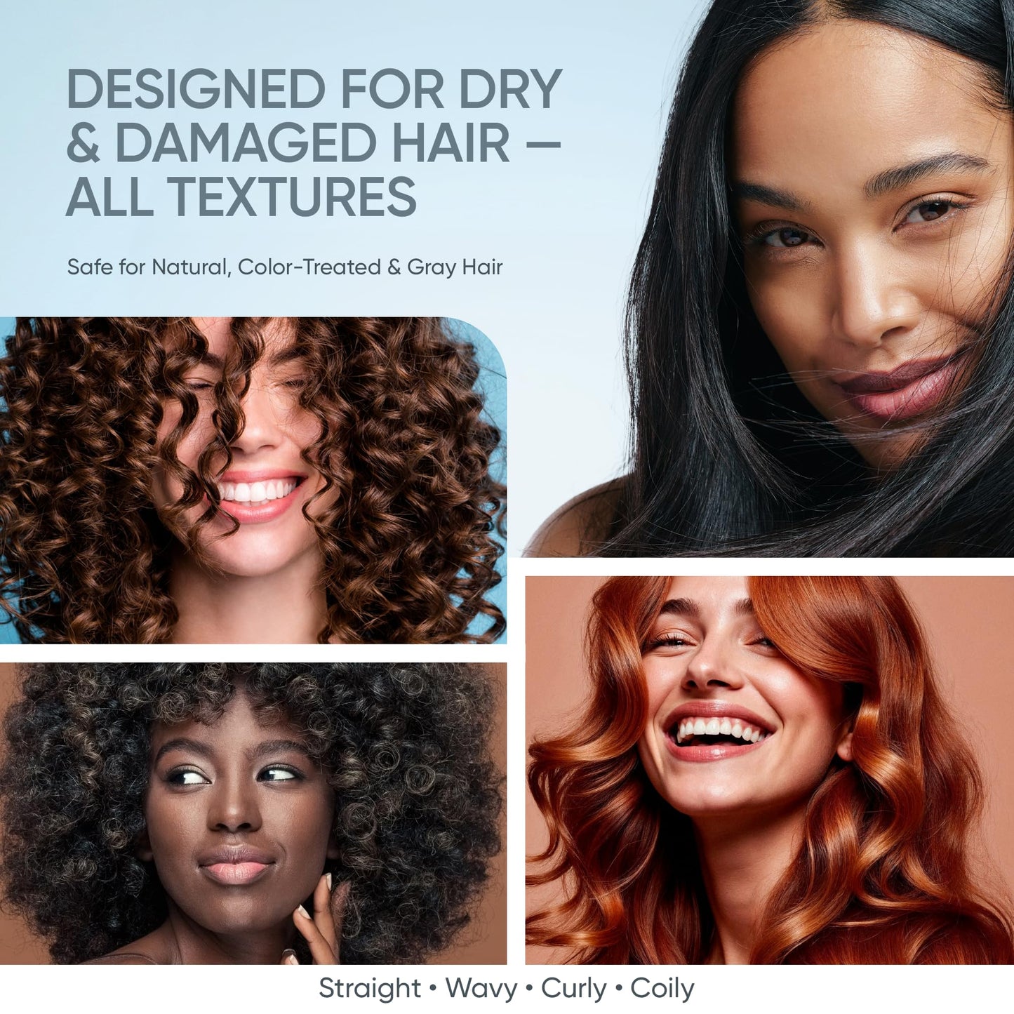 Keratin Hair Mask - Deep Conditioner for Dry, Damaged Hair — Hydrolyzed Keratin, Hyaluronic Acid, Argan Oil and Collagen - Sulfate-Free, Paraben-Free | 8.5 fl oz - Available at All In One Marketplace Canada