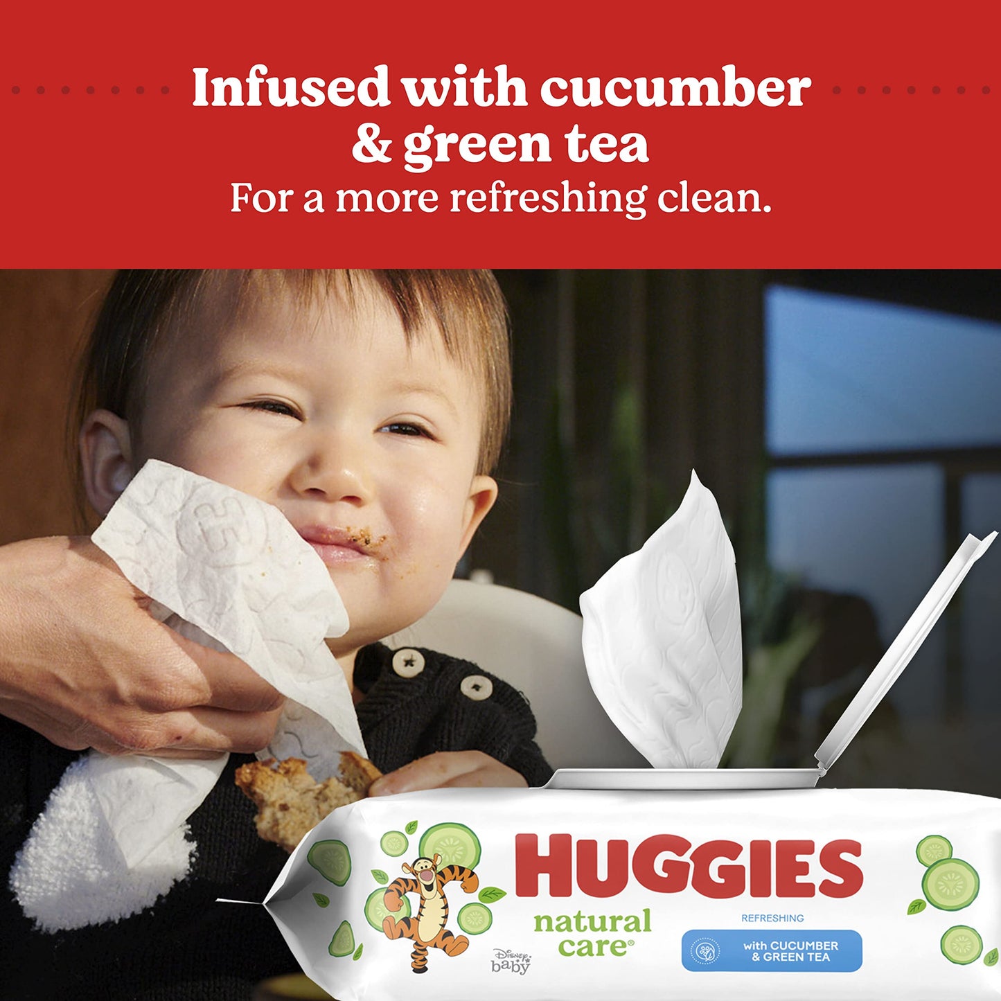 Baby Wipes, Huggies Natural Care Refreshing, SCENTED, Hypoallergenic, 6 Refill Packs, 1008 Count