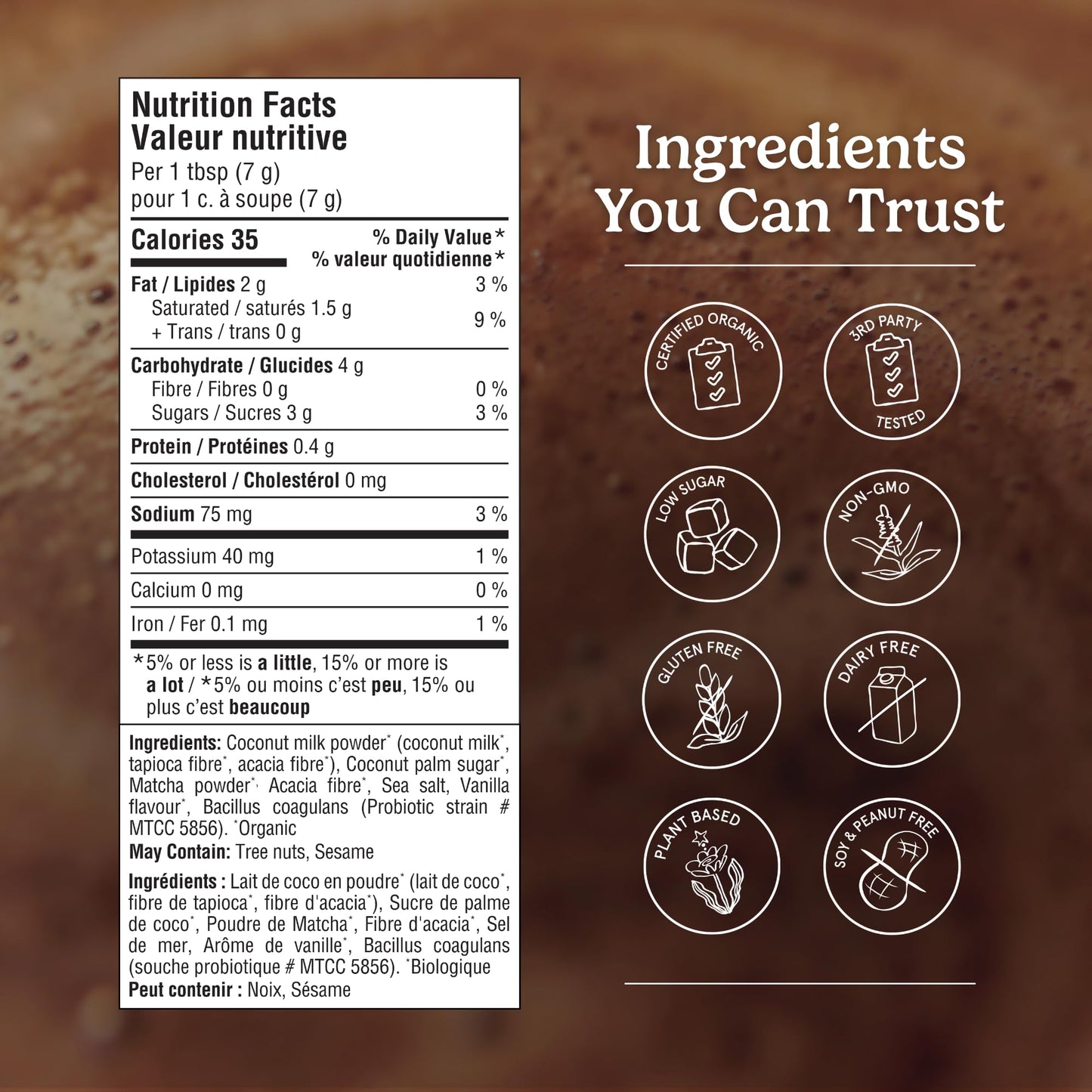 Organic Traditions Superfood Chocolate Latte Powder, Instant Blend, 5.3oz 🍁 All In One Marketplace Canada