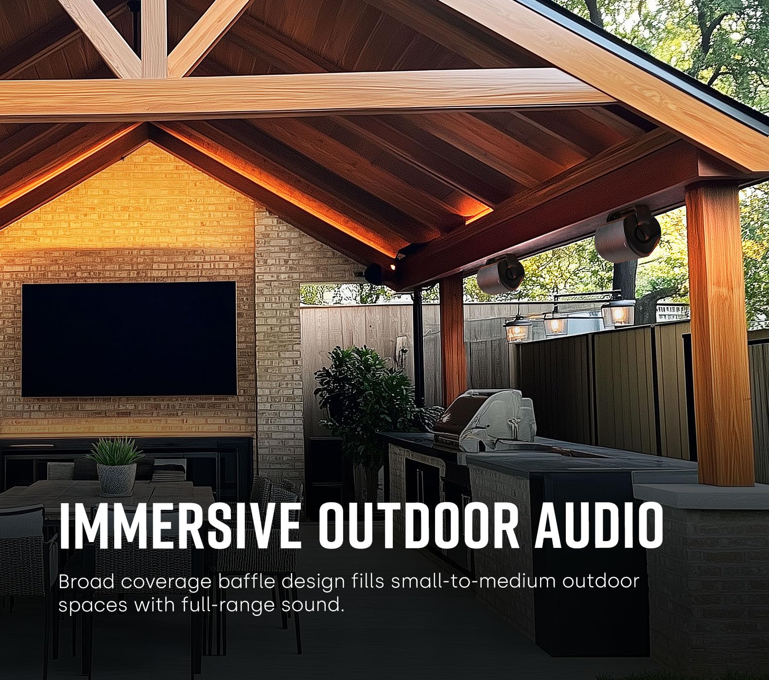 Polk Audio Atrium 4 Outdoor Speakers with Powerful Bass (Pair, Black), All-Weather Durability, Broad Sound Coverage, Speed-Lock Mounting System Polk Audio