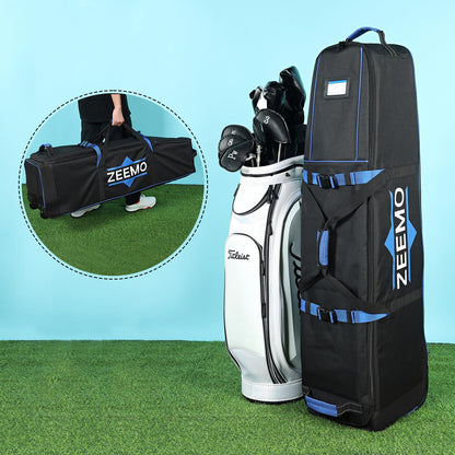 ZEEMO Full-Open Golf Travel Bag for Airlines, Wheeled Club Carrier Bag ZEEMO