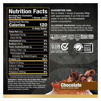 ALLMAX ISOFLEX 100% Ultra-Pure Whey Protein Isolate Powder - Chocolate - 2 lb
