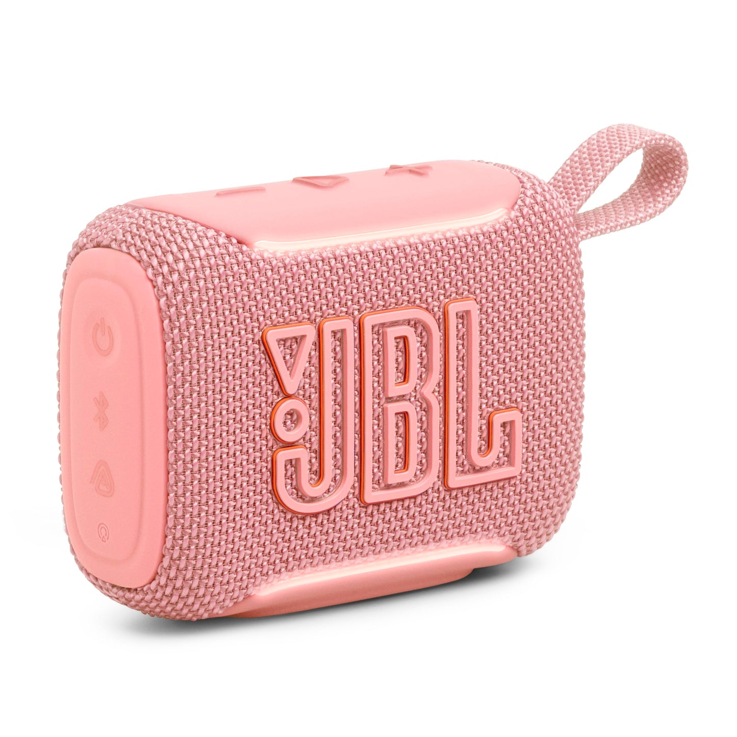 JBL Go 5 - Ultra-Portable Waterproof & Drop-Proof Speaker with JBL Legendary Sound & Ambient Edge Lighting, AirTouch Instant Stereo Pairing or Link Multiple Compatible Speakers via Auracast™ (Pink)