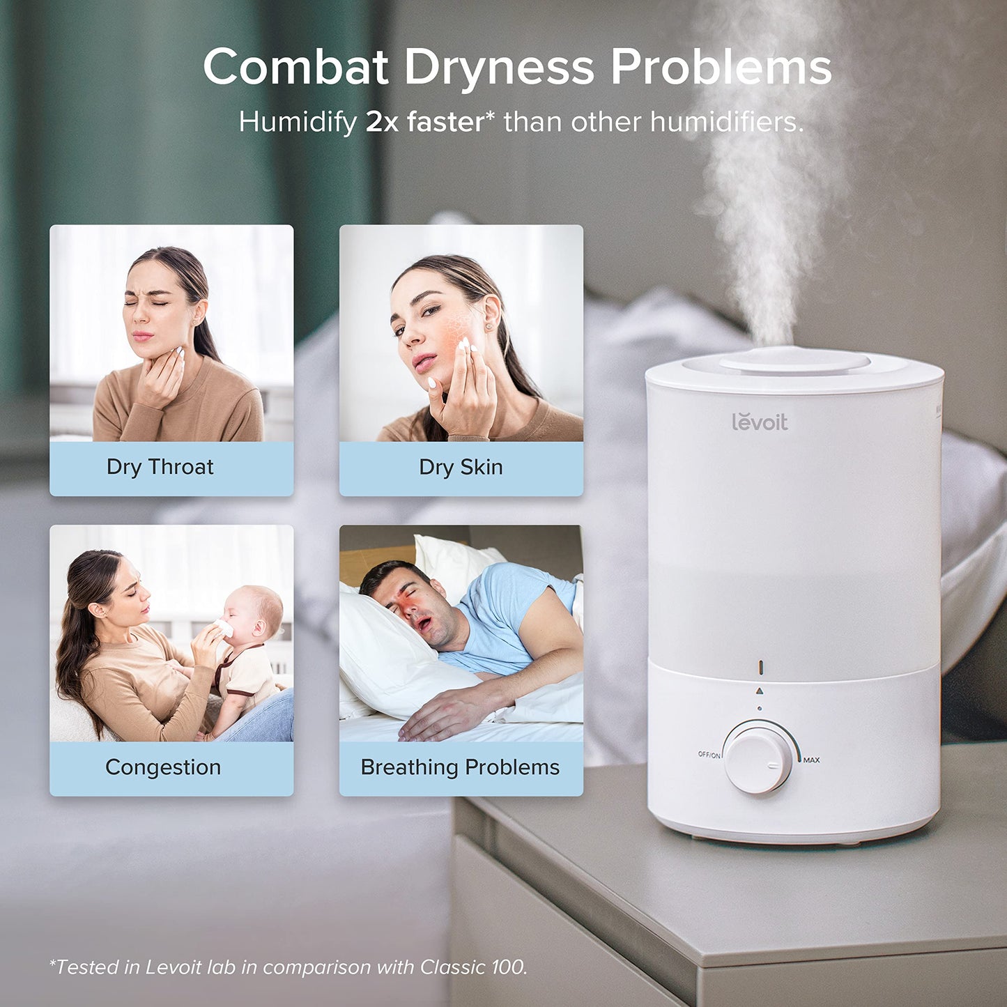 Levoit Humidifiers for Bedroom Large Room, 3L Top Fill, Oil Diffuser, White 🍁 All In One Marketplace Canada Levoit