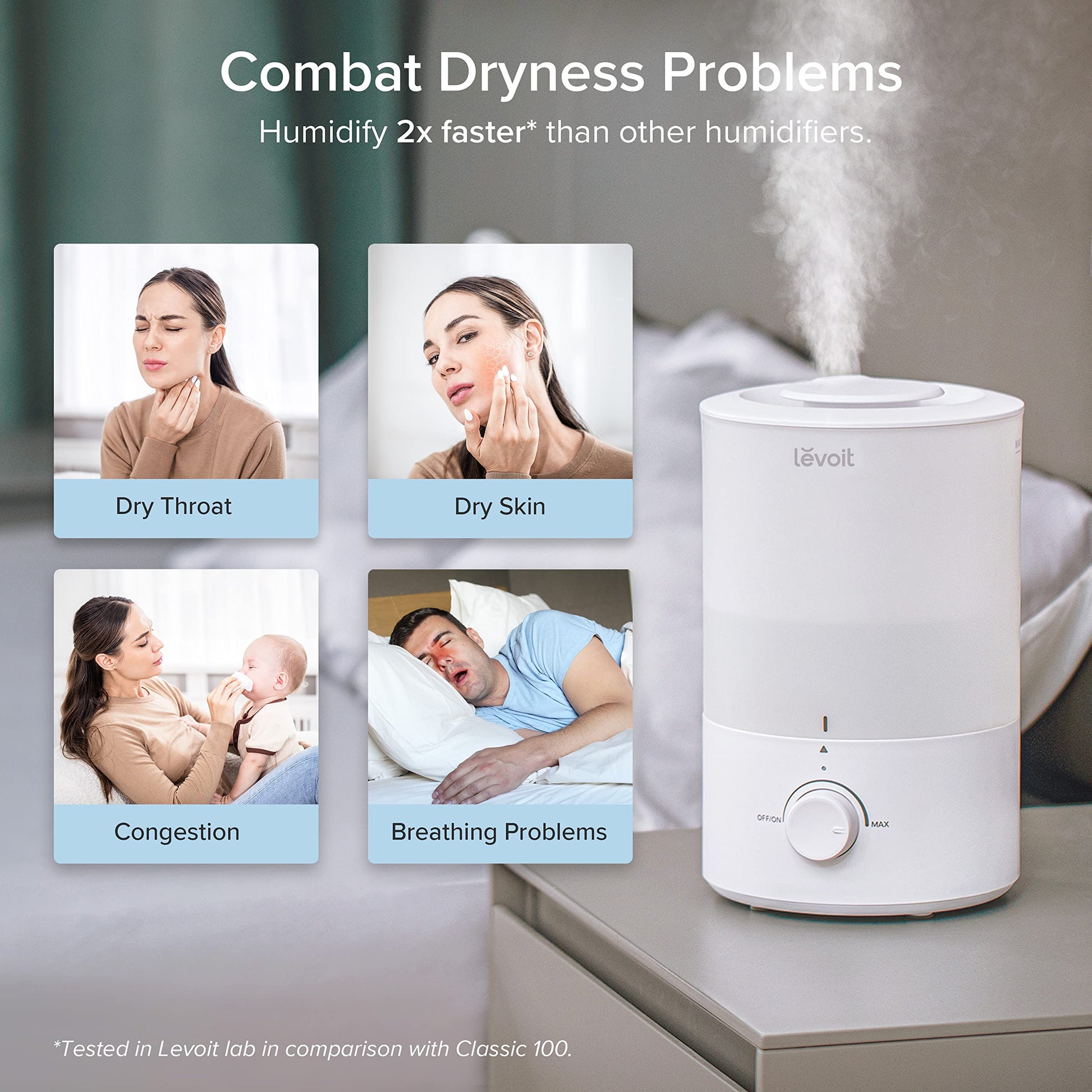 Levoit Humidifiers for Bedroom Large Room, 3L Top Fill, Oil Diffuser, White 🍁 All In One Marketplace Canada Levoit