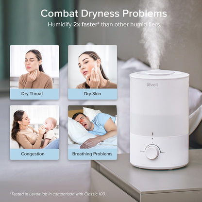 Levoit Humidifiers for Bedroom Large Room, 3L Top Fill, Oil Diffuser, White 🍁 All In One Marketplace Canada Levoit