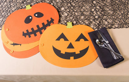 Chemin de table et sets de table Halloween DII Jack O' Lantern (lot de 4)