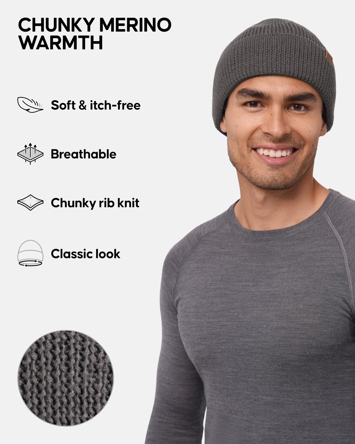 DANISH ENDURANCE Merino Wool Beanie & Toque, Dark Grey, One Size 🍁 All In One Marketplace Canada