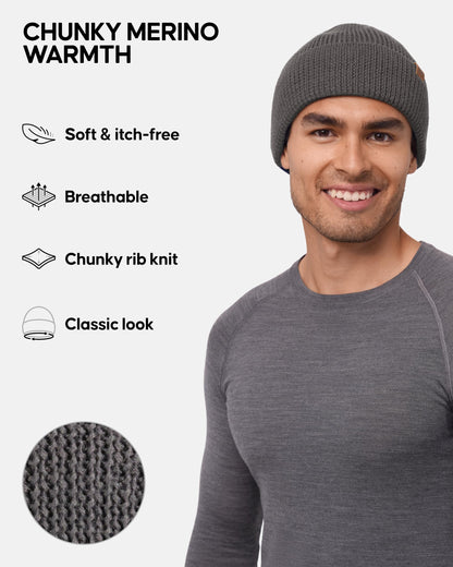 DANISH ENDURANCE Merino Wool Beanie & Toque, Dark Grey, One Size 🍁 All In One Marketplace Canada