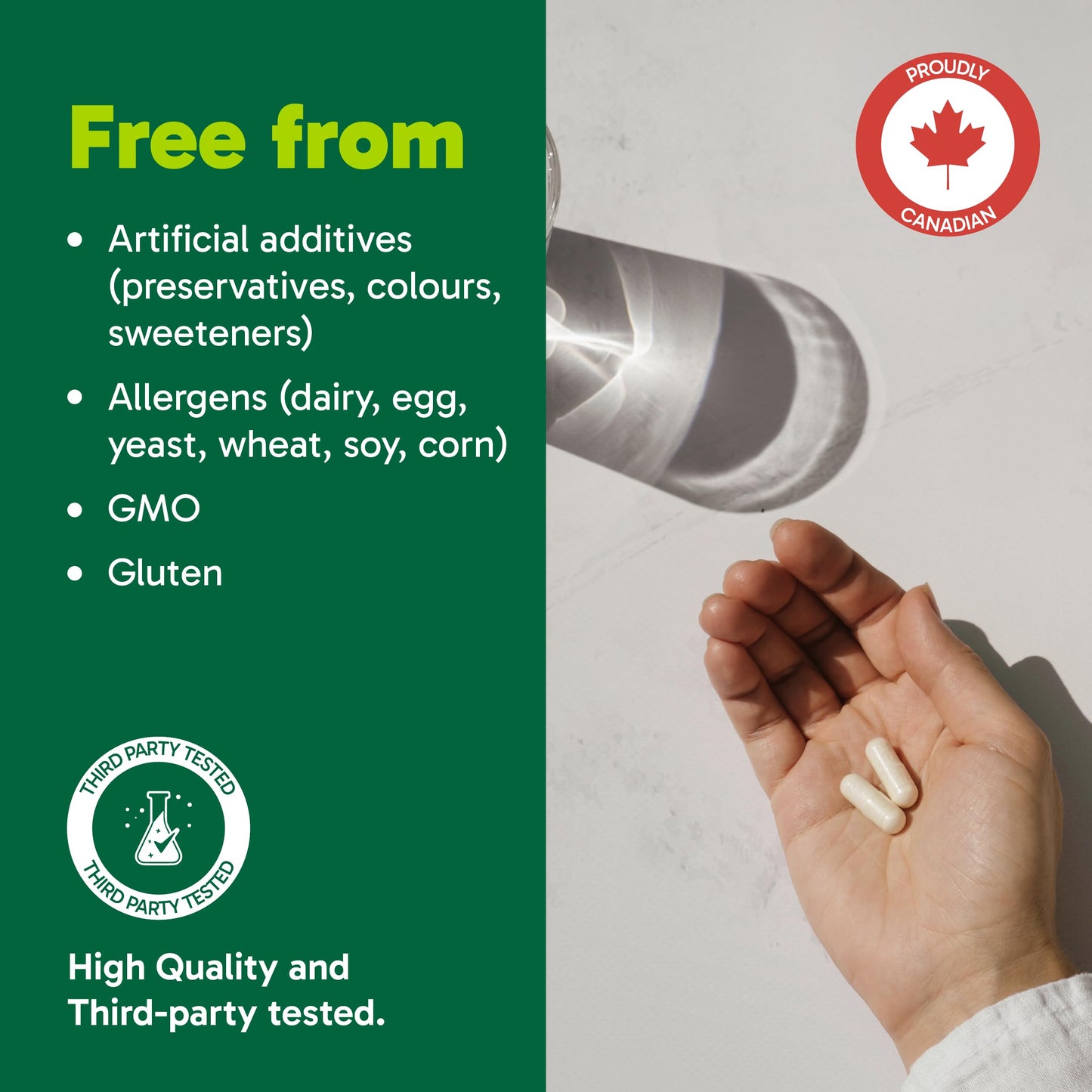Organika Canadian-Made Hyaluronic Acid With Vitamin C 90 Vcaps Organika