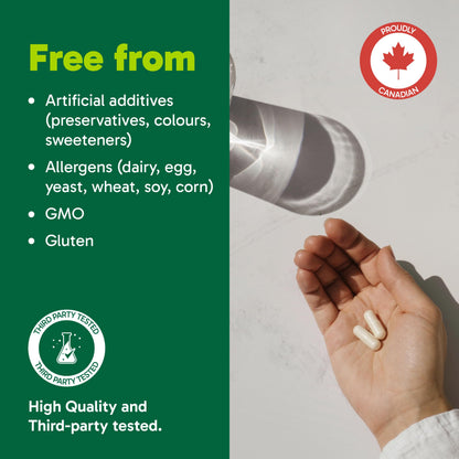 Organika Canadian-Made Hyaluronic Acid With Vitamin C 90 Vcaps Organika