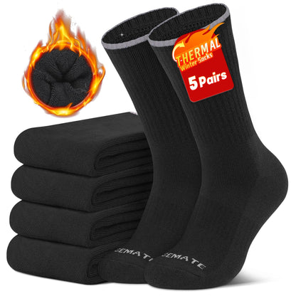 CLOSEMATE Mens Thermal Crew Socks, Warm for Winter Work Boots, 5 Pairs 🍁 All In One Marketplace Canada