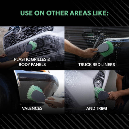 Chemical Guys Wheelie All Exterior Surface and Wheel Brush (Safe for Cars, Trucks, SUVs, RVs, Motorcycles, & More) Green 🍁 All In One Marketplace Canada