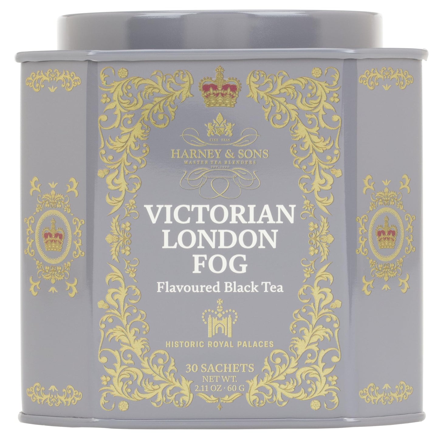 Harney & Sons Victorian London Fog Tea – Black Tea Blend with Citrus, Vanilla & Lavender – 30 Sachets (2.67 oz)