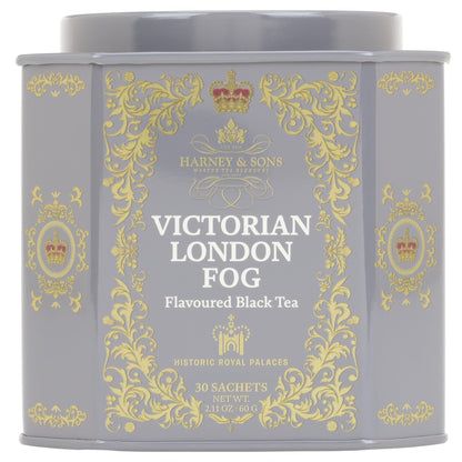 Harney & Sons Victorian London Fog Tea – Black Tea Blend with Citrus, Vanilla & Lavender – 30 Sachets (2.67 oz)