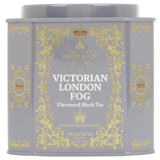 Harney & Sons Victorian London Fog Tea – Black Tea Blend with Citrus, Vanilla & Lavender – 30 Sachets (2.67 oz)