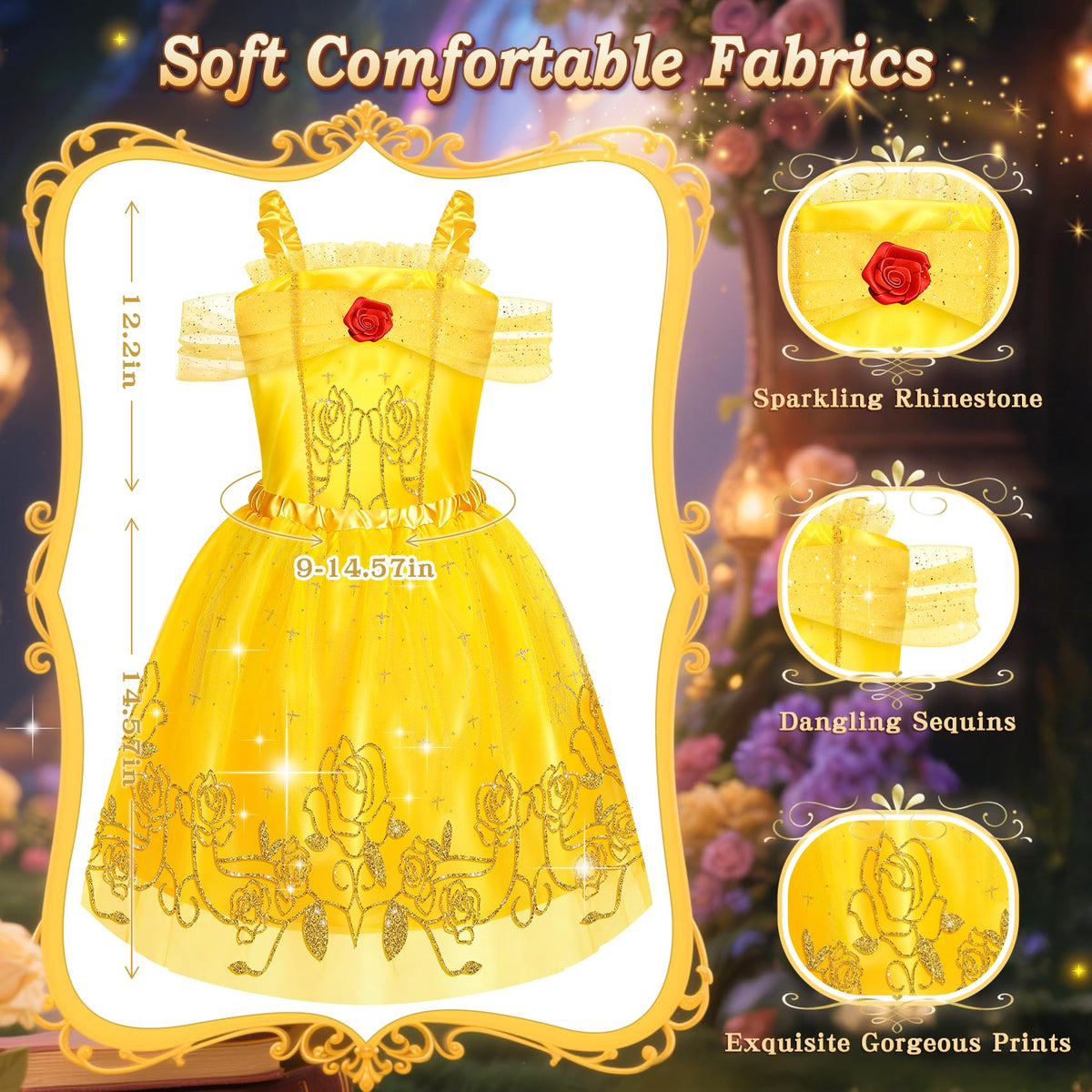 Princess Costumes for Girls, Princess Dress up Clothes for Girl 4-6 🍁 All In One Marketplace Canada