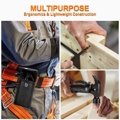BIIB Gifts for Men, 12 in 1 Hammer Multitool, Stocking Stuffers for Men Dad 🍁 All In One Marketplace Canada