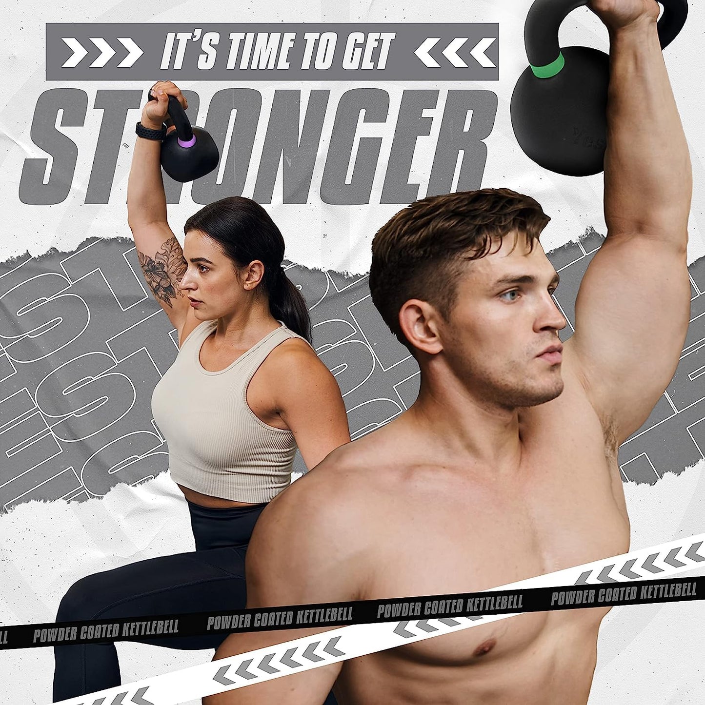 Yes4All Powder Coated Kettlebell Weights with Wide Handles & Flat Bottoms – 12kg/26lbs Cast Iron Kettlebells for Strength, Conditioning & Cross-Training 🍁 All In One Marketplace Canada