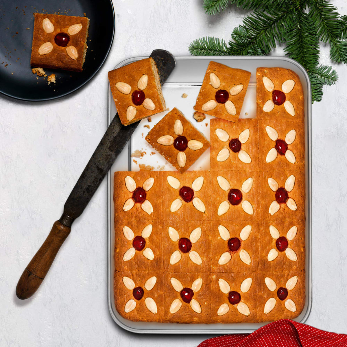 Baking Pans Set of 3, E-far Stainless Steel Sheet Cake Pan for Oven - 12.5/10.5/9.4Inch, Rectangle Bakeware Set for Cake Lasagna Brownie Casserole Cookie, Non-toxic & Healthy, Dishwasher Safe 🍁 All In One Marketplace Canada