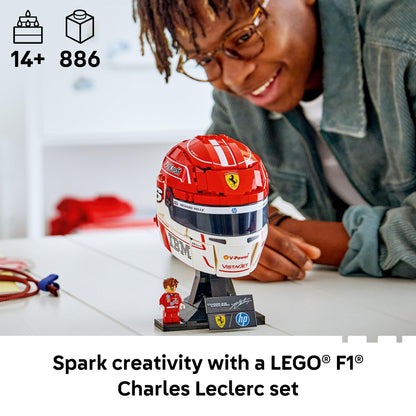 LEGO Editions Scuderia Ferrari HP Charles Leclerc Helmet - Building Set for Teens, Ages 14+ - Collectible F1 Display - Bedroom or Home Office Decor - Gift for Formula 1 Fans - 43014 - Available at All In One Marketplace Canada