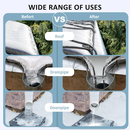 TOPDURE 60FT Roof & Gutter De-Icing Cable, 5W/ft Heat Tape 🍁 All In One Marketplace Canada
