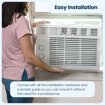 Danby DAC050MB1WDB 5,000 BTU Window Air Conditioner, 2 Cooling and Fan Settings, Easy to Use Mechanical Rotary Controls, Ideal for Rooms Up to 150 Square Feet - Available at All In One Marketplace Canada