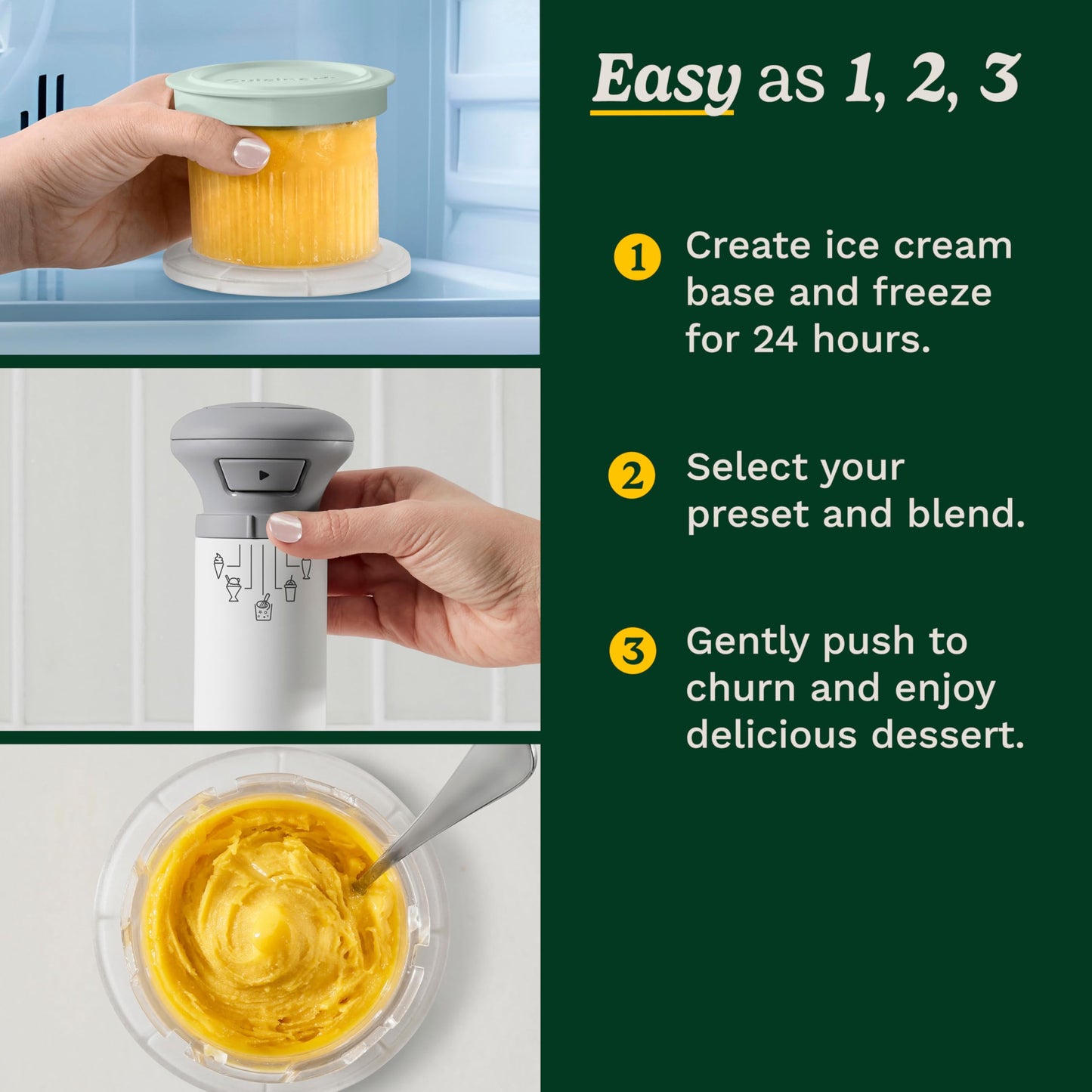 Cuisinart Ice Cream Maker, 5-in-1, 3 Half-Pint Mixing Cups Cuisinart