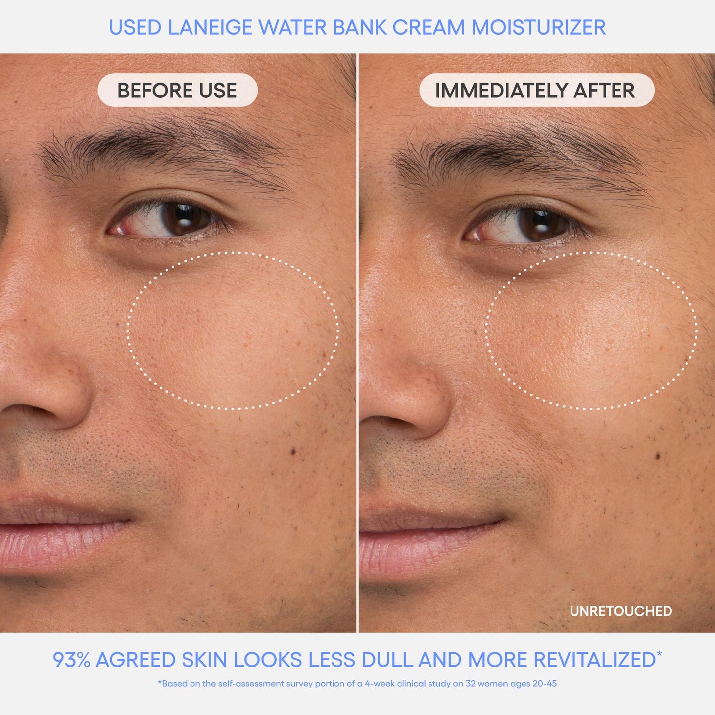 LANEIGE Water Bank Blue Hyaluronic Cream Moisturizer Refill: Hydrating Korean Face Cream with Squalane & Ceramide for Skin Barrier Support, Dermatologist-Tested LANEIGE