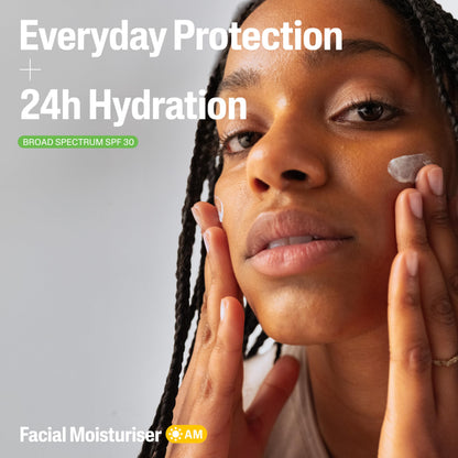 Cetaphil Daily Facial Moisturiser SPF 30, Lightweight SPF Moisturiser for Sensitive Skin, 50ml, Niacinamide & Chicory Extract, UVA/UVB Protection, 24 Hour Hydration, Dermatologist Recommended