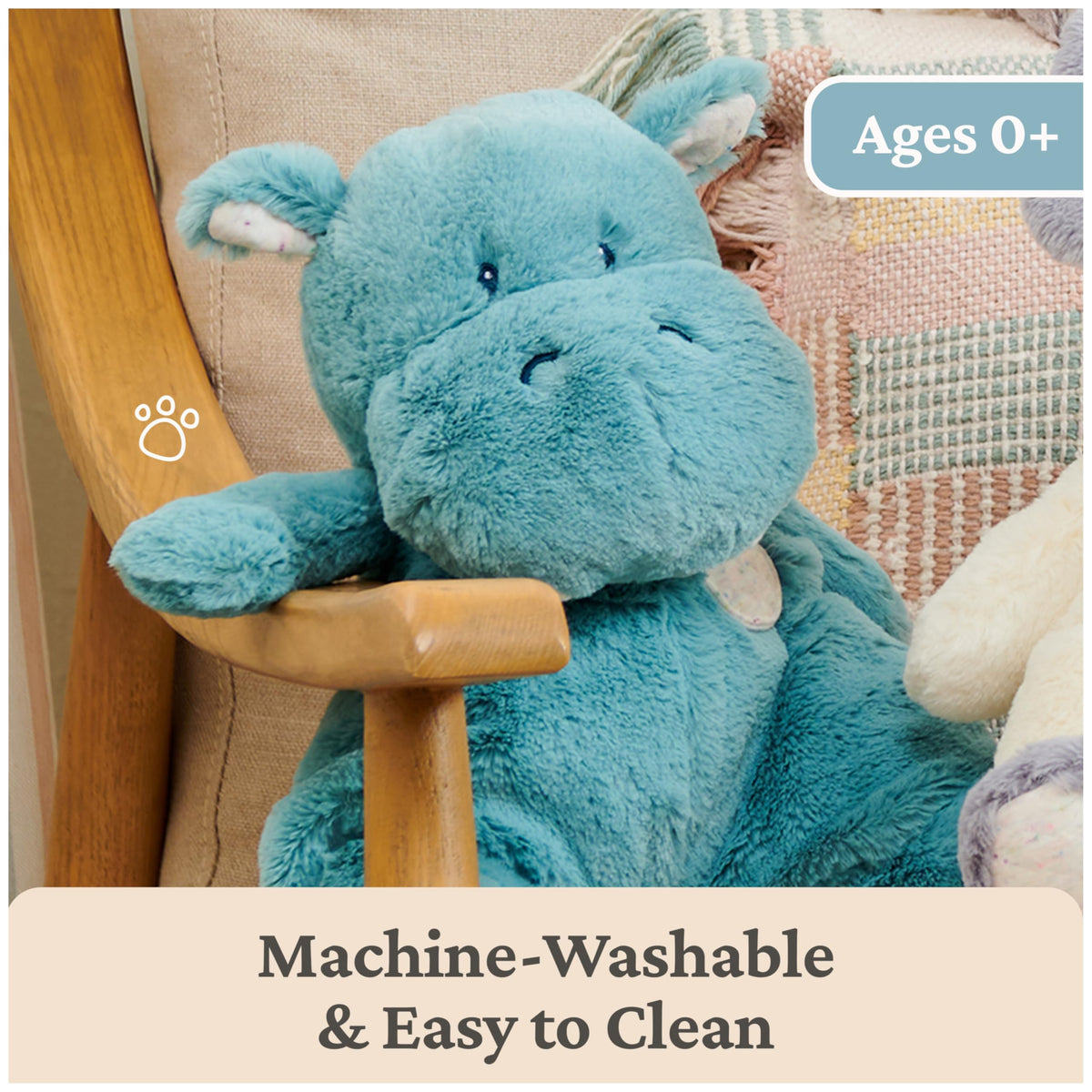 GUND Baby Oh So Snuggly Hippo 12.5-Inch Plush Toy, Ages 0+