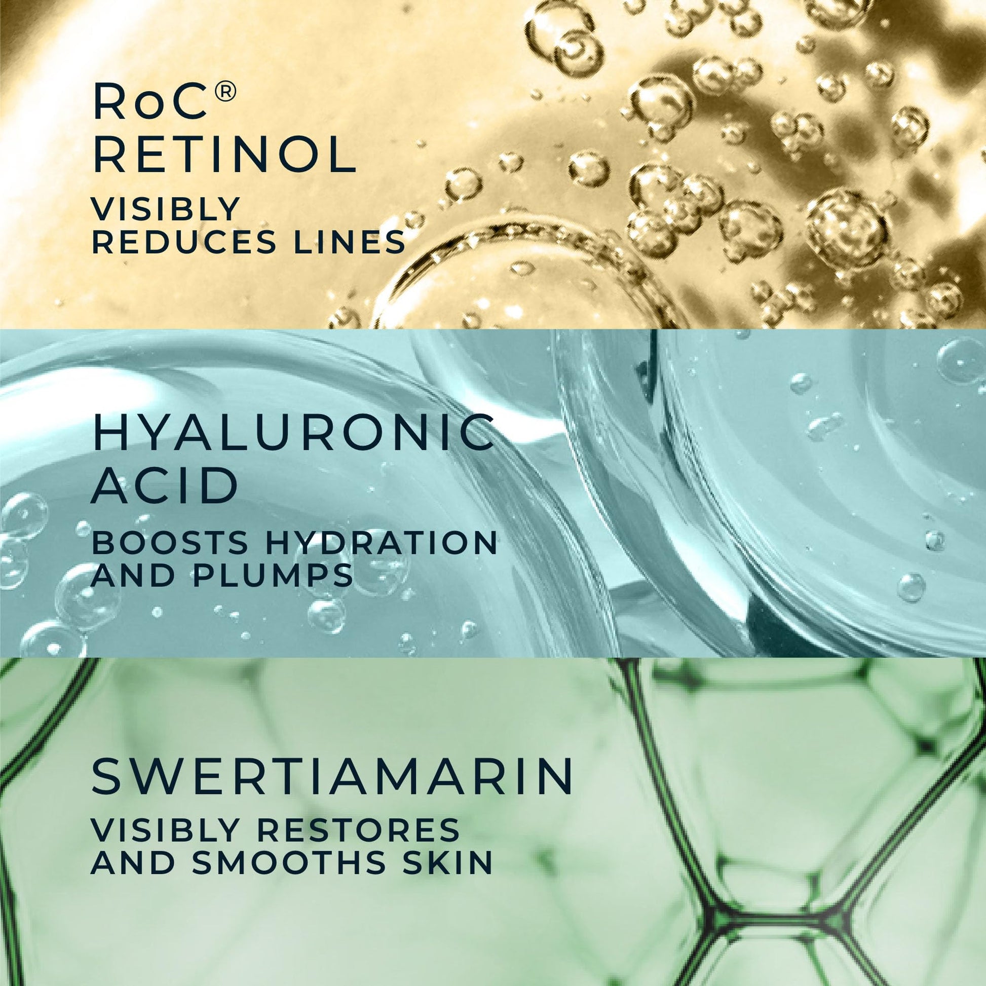 RoC Derm Correxion® Neck Cream with Hyaluronic Acid and Advanced Retinol to visibly Tighten & Lift Horizontal Neck Lines, Facial Moisturiser to Contour Face, Neck and Jawline, 50ML RoC