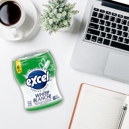 EXCEL, Spearmint Flavoured Sugar Free Chewing Gum, 60 Pieces, 6 Bottles